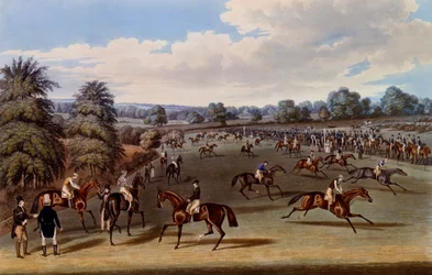 Preparing to Start, tryck gjord av Charles Hunt, 1836 (akvatint)