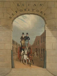 Skola ett par i en broms på Lucass Yard, Clerkenwell