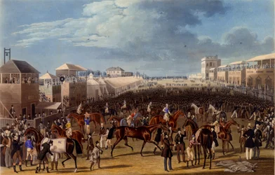 The Race Over, tryck gjord av Charles Hunt, 1836 (akvatint)