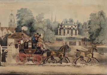 The Royal Mail Coach (färgad gravyr)