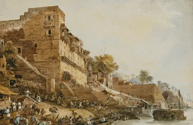 The Man Mundil eller Hindoo Observatory, Benares 1829