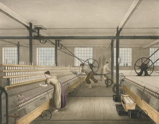 Spinning, Progress of Cotton nr 6, pub. 1840