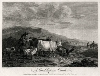 Ett landskip och boskap, 1774.