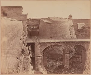 Bron vid Porta Reale, Malta, omkring 1856