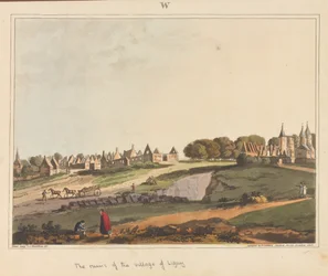 ?Ruinerna av byn Ligny?, 1815