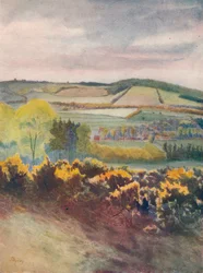 "Utsikt mot Caterham, från Tilburstow Hill", 1913, 1914