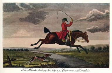 Jägaren tar ett flygande språng över en bäcke, c1740, 1922