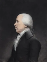 Dr Benjamin Rush (pastell på grått papper)