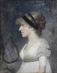 Miss Bush (pastell på grått papper)