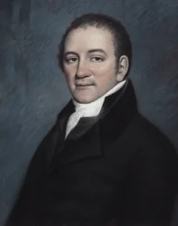 Rev Richard Watson (pastell på grått papper)