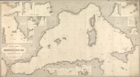 Karta över västra Medelhavet