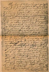 Ett brev från drottning Elizabeth I 1533-1603 till kung James VI 1566-1625, 1898