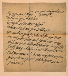 Brev från Queen Mary 1542-1587 till abboten av Dunfermline, 1889