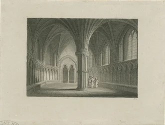 Interiör av Lichfield Cathedral - Chapter House: stålgravyr, nd [c 1815] (tryck)