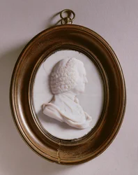Porträtt av John Harrison (1693-1776) (emaljpasta)
