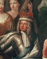Detalj av George I från Painted Hall, Greenwich