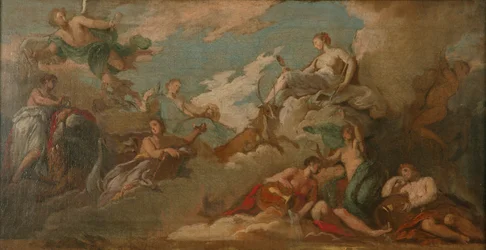 Time, Prudence and Vigilance, c.1716 (olja på duk)