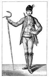 James Boswell, esq i en beväpnad korsikansk hövdings klänning, 1769.