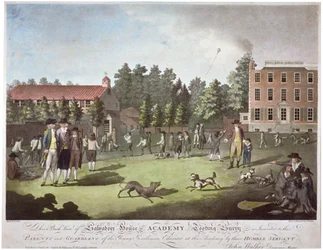 Bakifrån av Salvadore House Academy, Tooting, Wandsworth, London, 1787