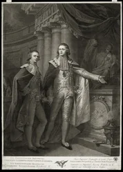 Porträtt av storhertigarna Alexander Pavlovich och Konstantin Pavlovich av Ryssland, 1797