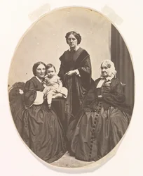 Fyra generationer, ca. 1860.