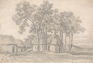 En gård bland träden