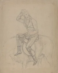 Sir Charles Blunt vid vildsvinets död: en studie till en av fyra målningar av Ward utförd 1815