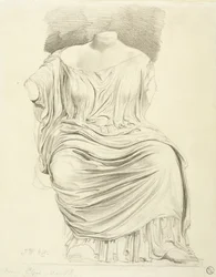 Study of Sculpture: from the Elgin Marbles (penna på papper)