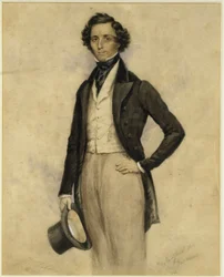 Porträtt av Felix Mendelssohn Bartholdy (Hamburg
