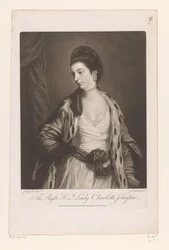 Porträtt av Charlotte Johnstone The Right Honble. Lady Charlotte Johnston (titel på objekt)
