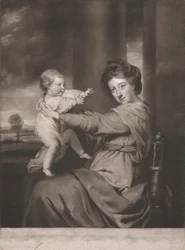 Caroline Duchess of Marlborough med Lady Caroline Spencer Hennes dotter