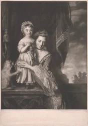 Margaret Georgiana, viscountess av Spencer och hennes dotter
