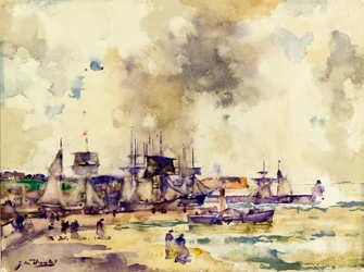 Arbroath Harbor (akvarell)