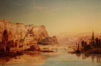 Utsikt över Namur, Belgien