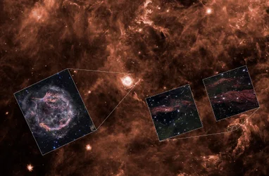 Ljuset från Cassiopeia A (Spitzer-sammanhang)
