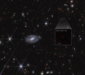 GRB 250314A – Närbild (bild från NIRCam)