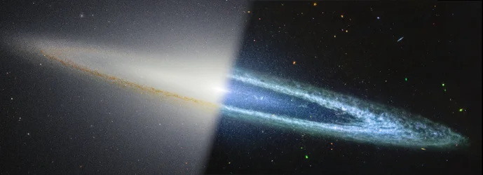 Sombrero-galaxen (NIRCam/MIRI)