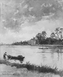 River Scene i England.
