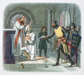 Hubert de Burgh tagen från helgedomen i Boisars, Frankrike, 1232 1864