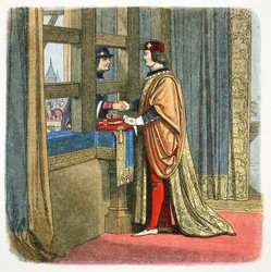 Möte mellan Edvard IV av England och Ludvig XI av Frankrike i Picquigny, Frankrike, 1475 1864