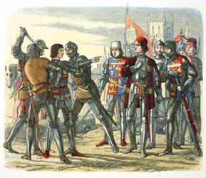 Mordet på prins Edward efter att han tillfångatagits av kung Edward IV, 1471, 1864