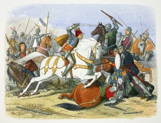 Richard III av England vid slaget vid Bosworth Field, Leicestershire, 1485 1864