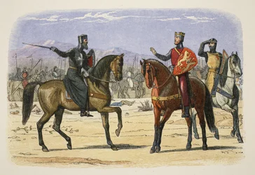 Richard and the Master of St John, Joppa, 23 juli 1191, från A Chronicle of England f.Kr. 55 till AD 1485, pub. London, 1863