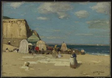 The Beach, St. Malo, ca 1900