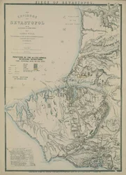Karta över Sevastopols omgivningar, 1854