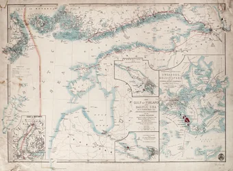 Karta över Finska viken och Östersjön