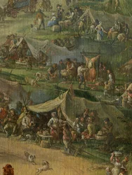 Detalj av grävning av Gent-kanalen (olja på duk)