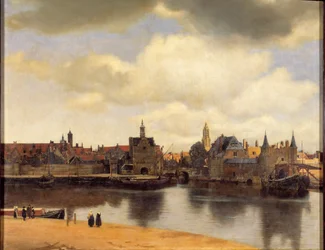 Utsikt över staden Delft