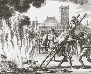 En häxa dömd att brännas levande i 1500-talets Holland
