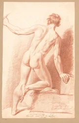 Stående manlig naken, sedd bakifrån (3:e pris 1811)